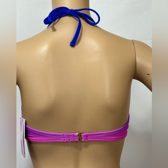 Wild fable ombré Blue and Pink Front Scoop Bikini Top XS (0-2) - Picture 2 of 8